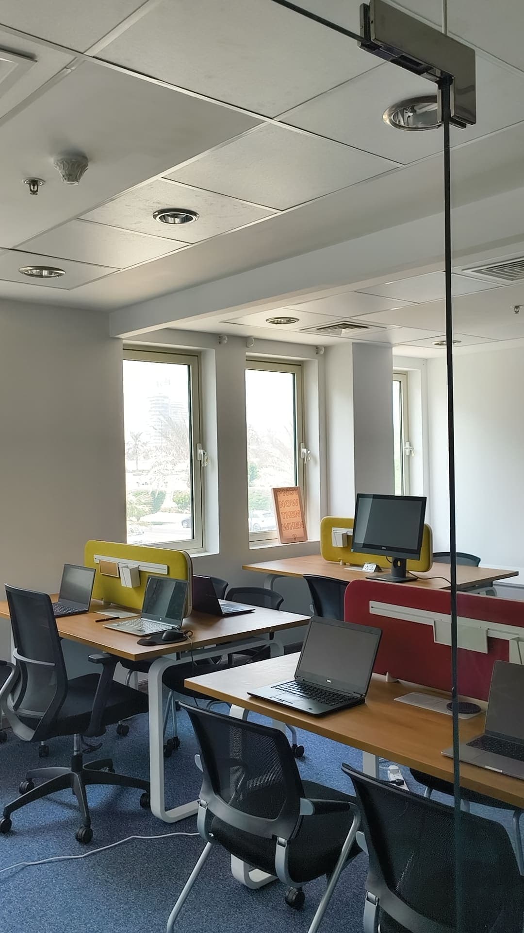 A second TIIB study room, desks arranged in facing pairs